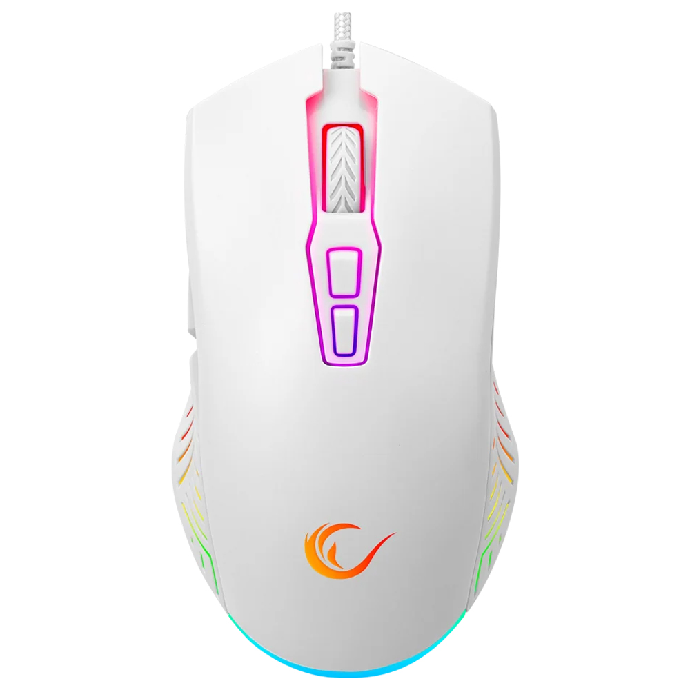 Rampage SMX-G68B SPEAR V2 12800DPI 125Hz RGB 7D Kablolu Beyaz Gaming Mouse